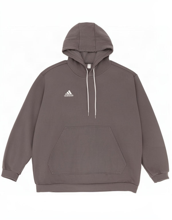 Adidas Pull à capuche pour homme 2XL Gris Coton