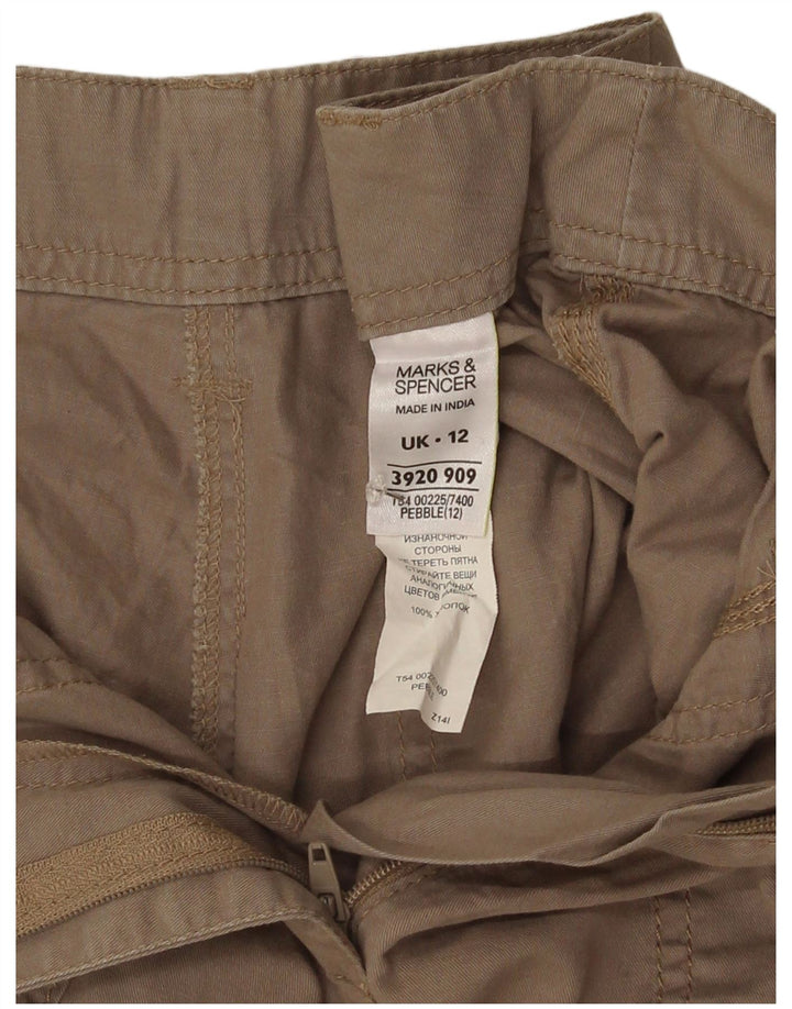 Marks & Spencer Short décontracté pour femme UK 12 Medium W30 Gris Coton