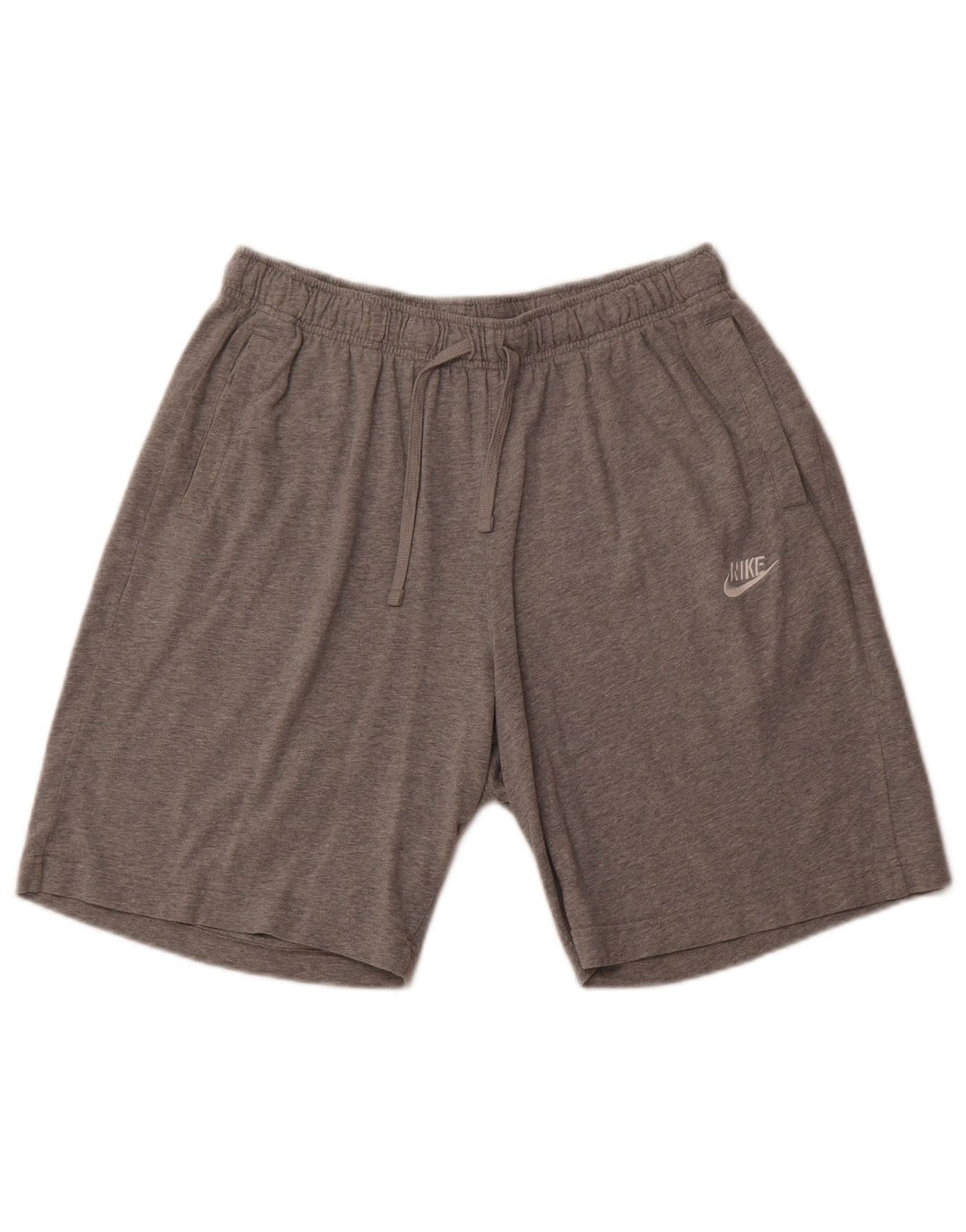 NIKE Short de sport pour hommes, grand, gris, coton