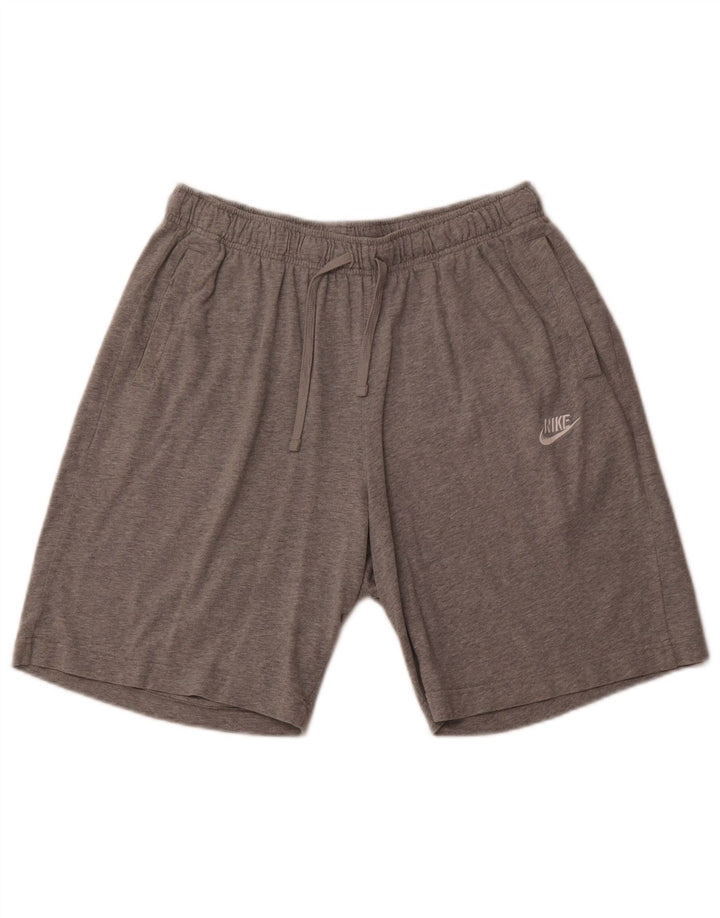 NIKE Short de sport pour hommes, grand, gris, coton