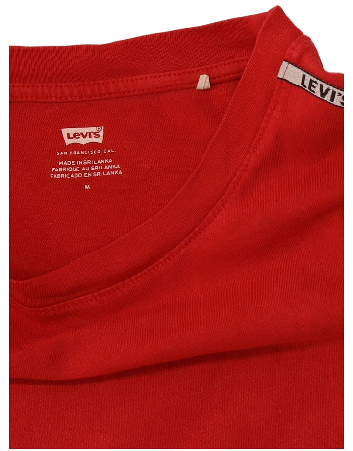 LEVI'S T-shirt court pour femme UK 12 Rouge moyen Colourblock