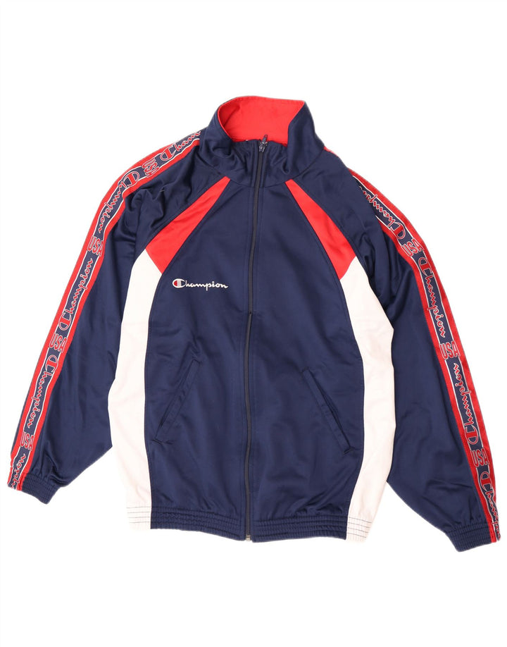 Champion Veste de Survêtement Graphique Homme Petit Bleu Marine Colorblock