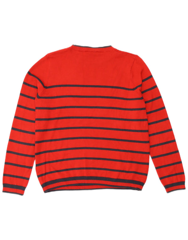 Marks & Spencer Pull à col rond pour femme UK 14 Grand rayé rouge