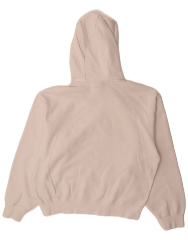 Ellesse Pull à capuche surdimensionné pour femme UK 14 Grand coton blanc