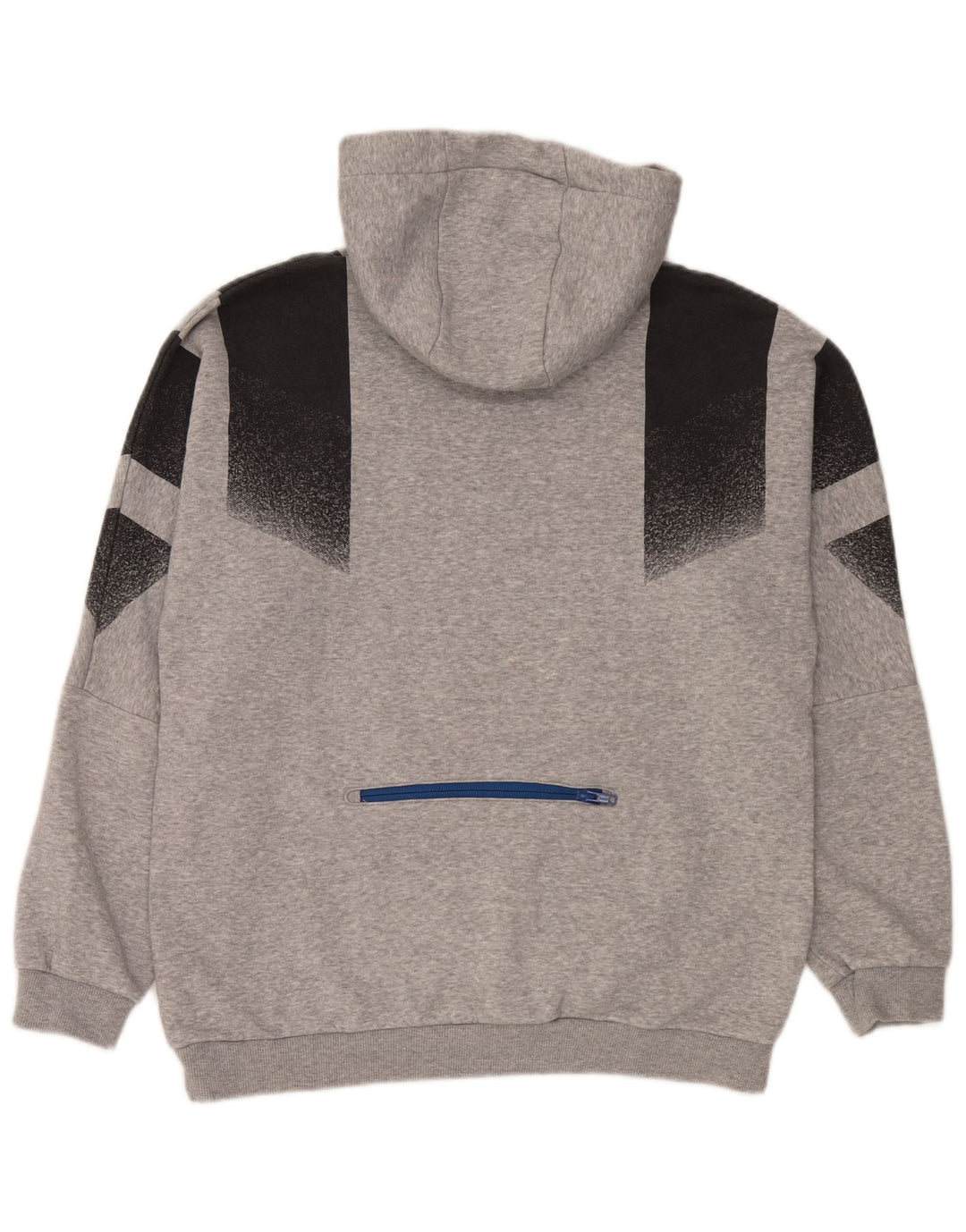 Adidas Pull à capuche en coton color block gris moyen pour homme