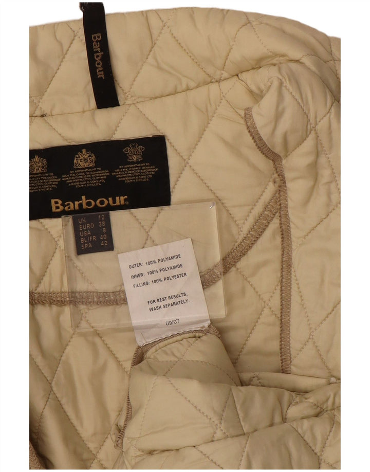 Barbour Veste matelassée pour femme UK 12 Medium Beige Polyamide