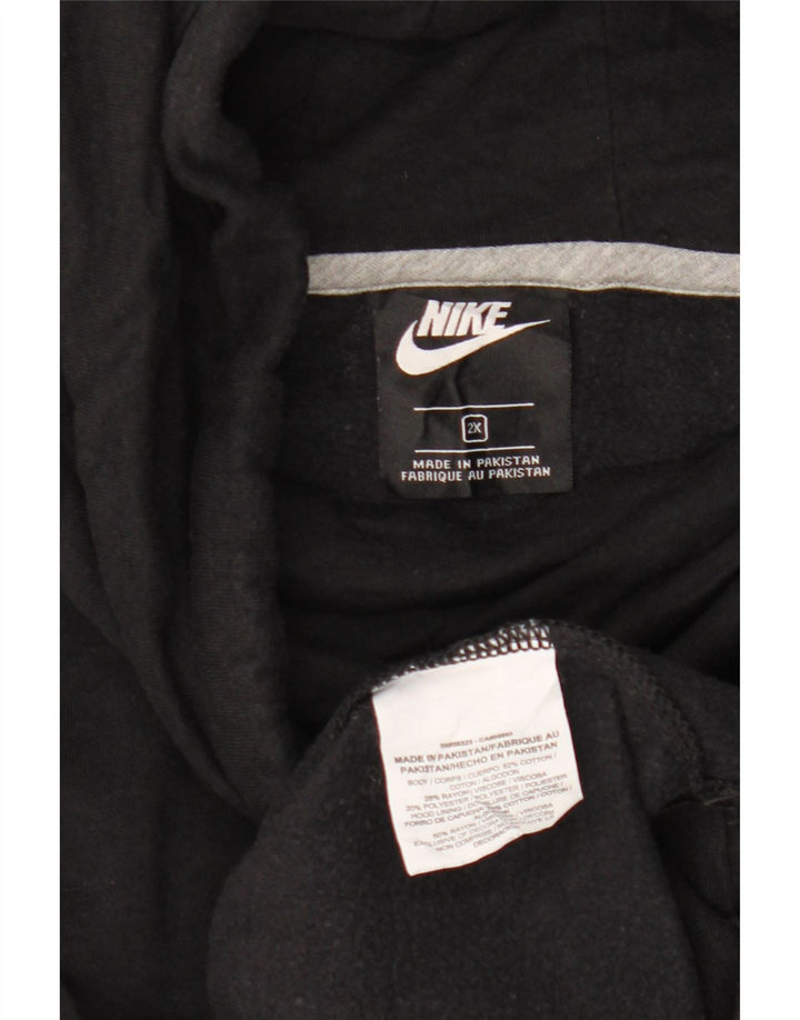 Nike Pull à capuche surdimensionné pour femme UK 20 2XL Noir Coton
