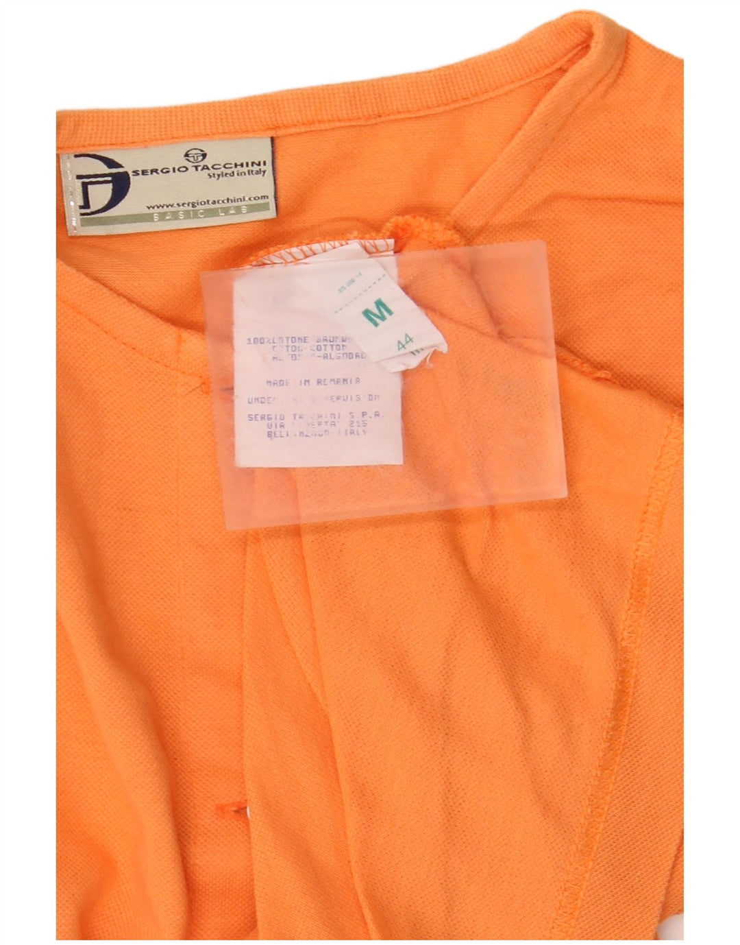 SERGIO TACCHINI Chemisier à manches courtes pour femme UK 14 Orange moyen