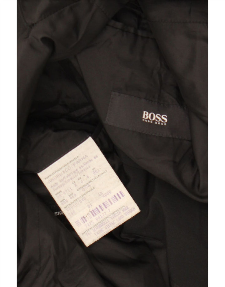 HUGO BOSS Veste Blazer 3 Boutons Homme EU 54 2XL Noir Laine