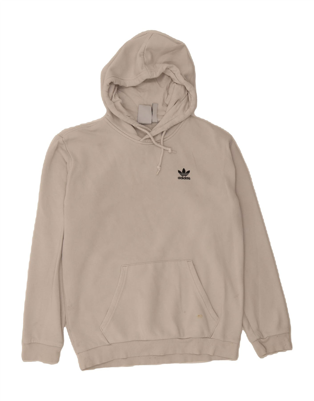 ADIDAS Mens Hoodie Jumper Small Off White Cotton Vintage Adidas and Second-Hand Adidas from Messina Hembry 