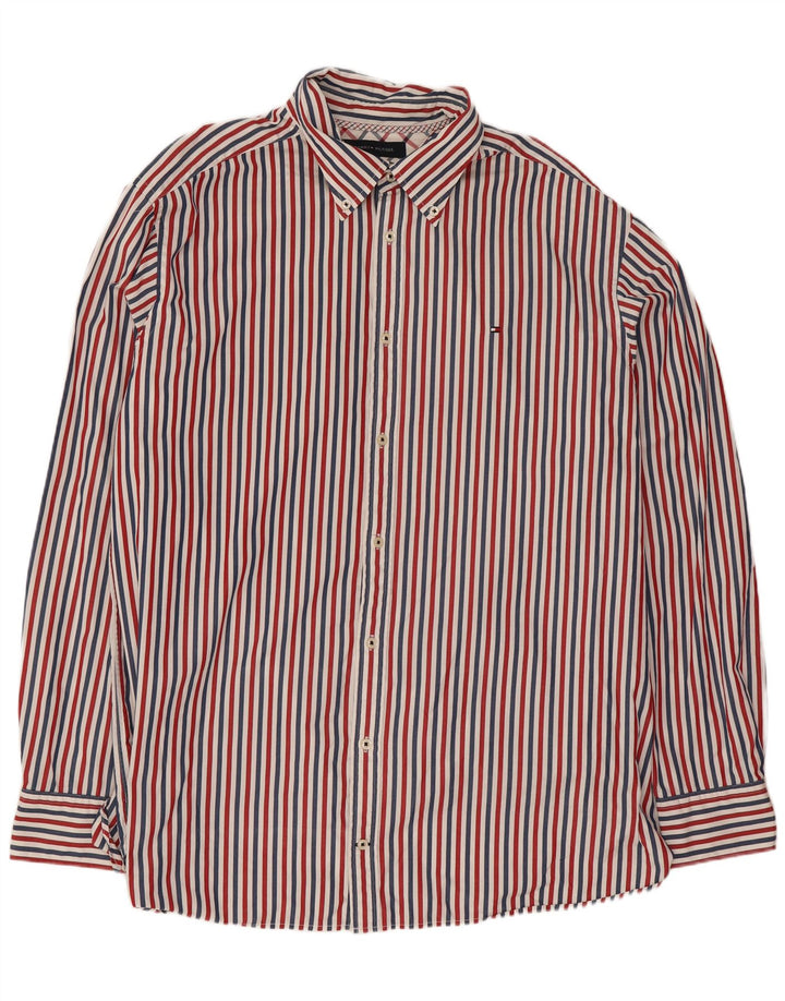 Tommy Hilfiger Chemise Homme 3XL Coton à fines rayures multicolore