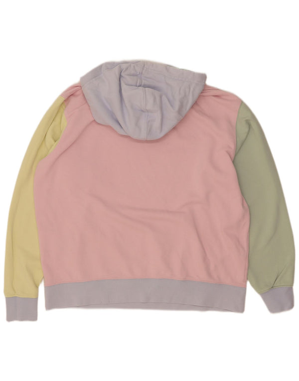 Nike Pull à capuche surdimensionné pour femme UK 14 Medium Multicolore Colourblock