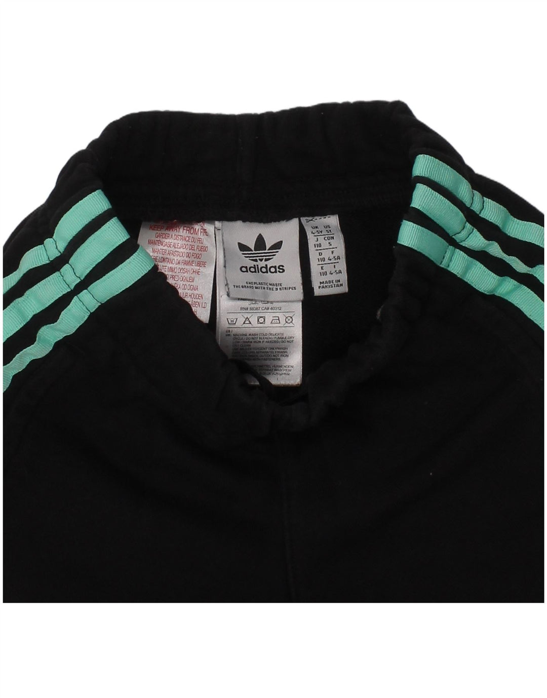 Adidas Short de sport graphique fille 4-5 ans coton noir
