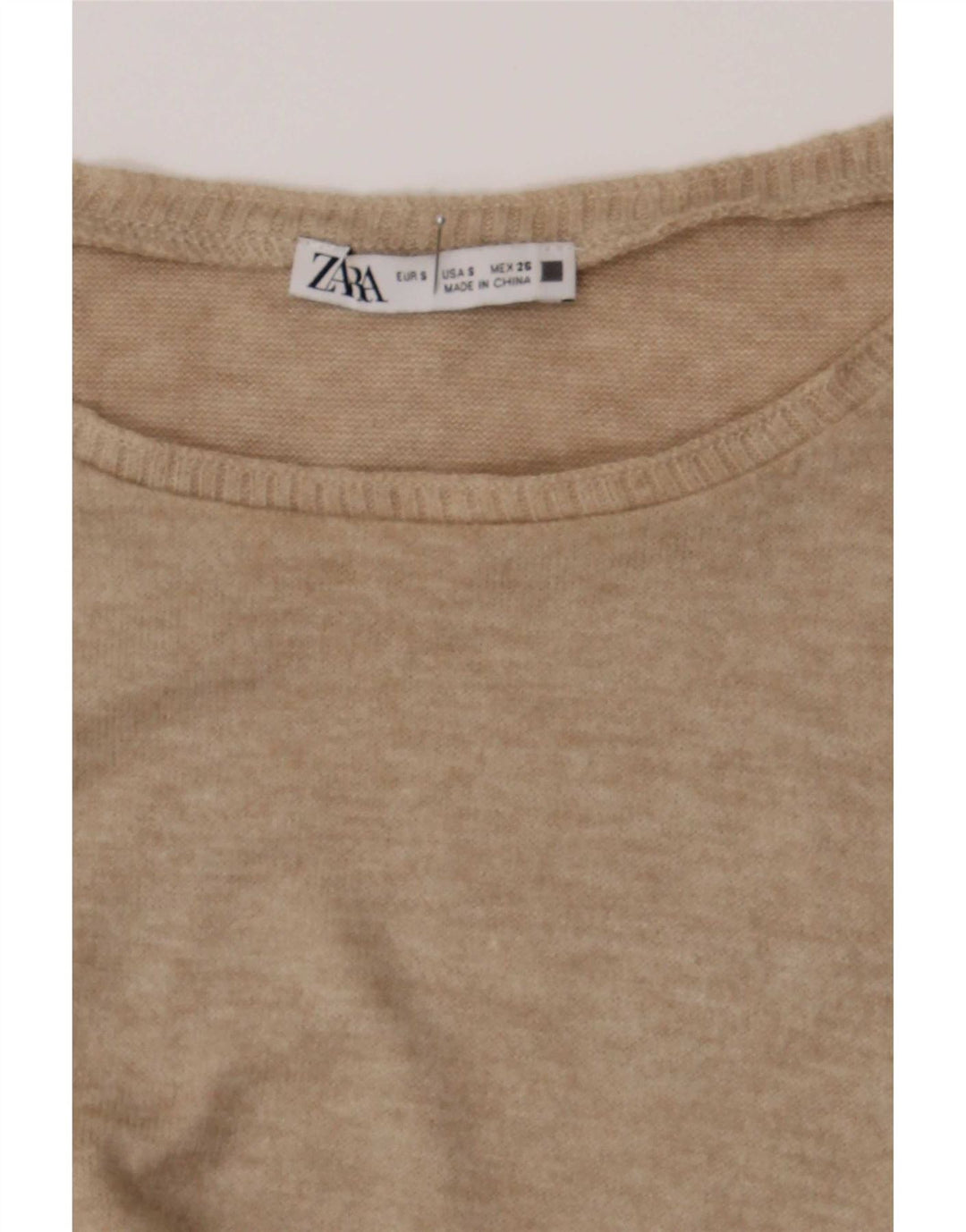 Zara Femme Débardeur UK 10 Petit Beige Moucheté