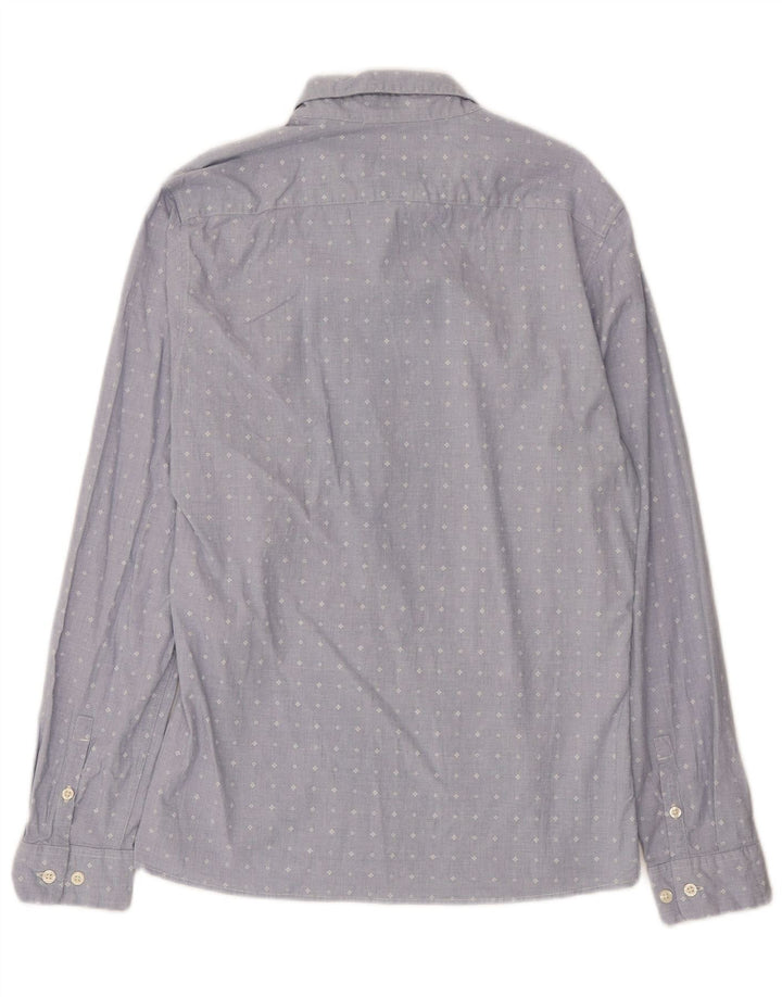 Lee Chemise Slim Fit Homme Bleu Moyen Géométrique Coton