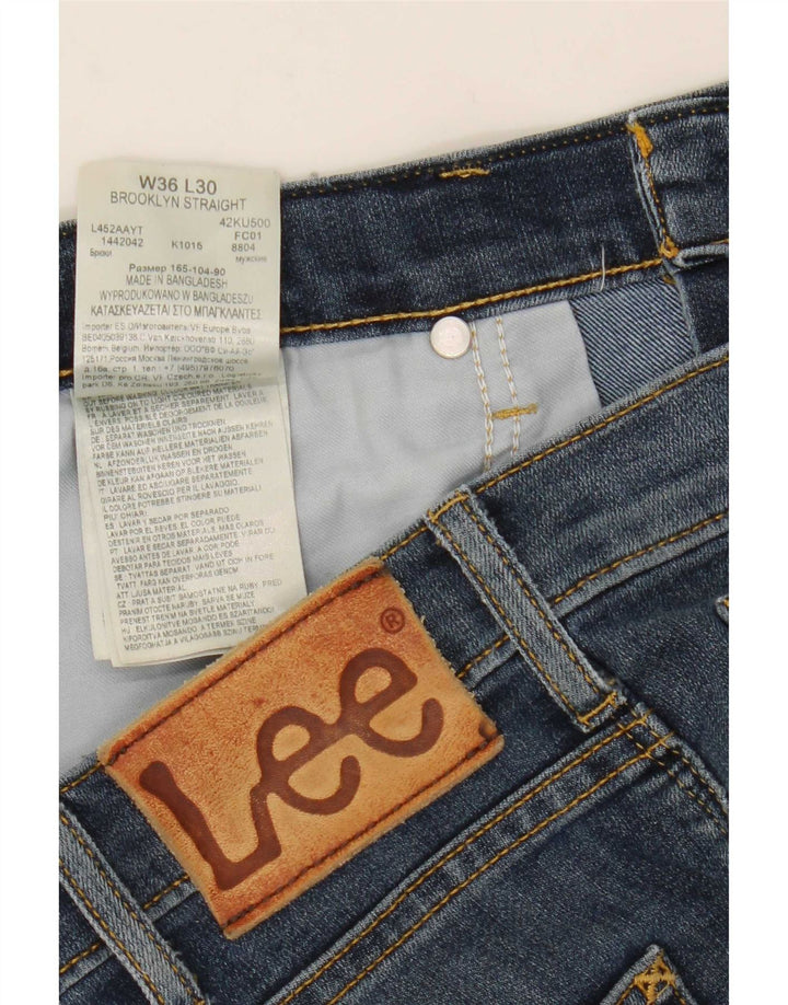 Lee Jean Droit Brooklyn Homme W36 L30 Bleu Coton