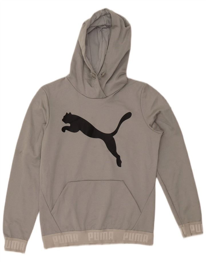 PUMA Pull à capuche graphique pour femme UK 42 Gris moyen Polyester