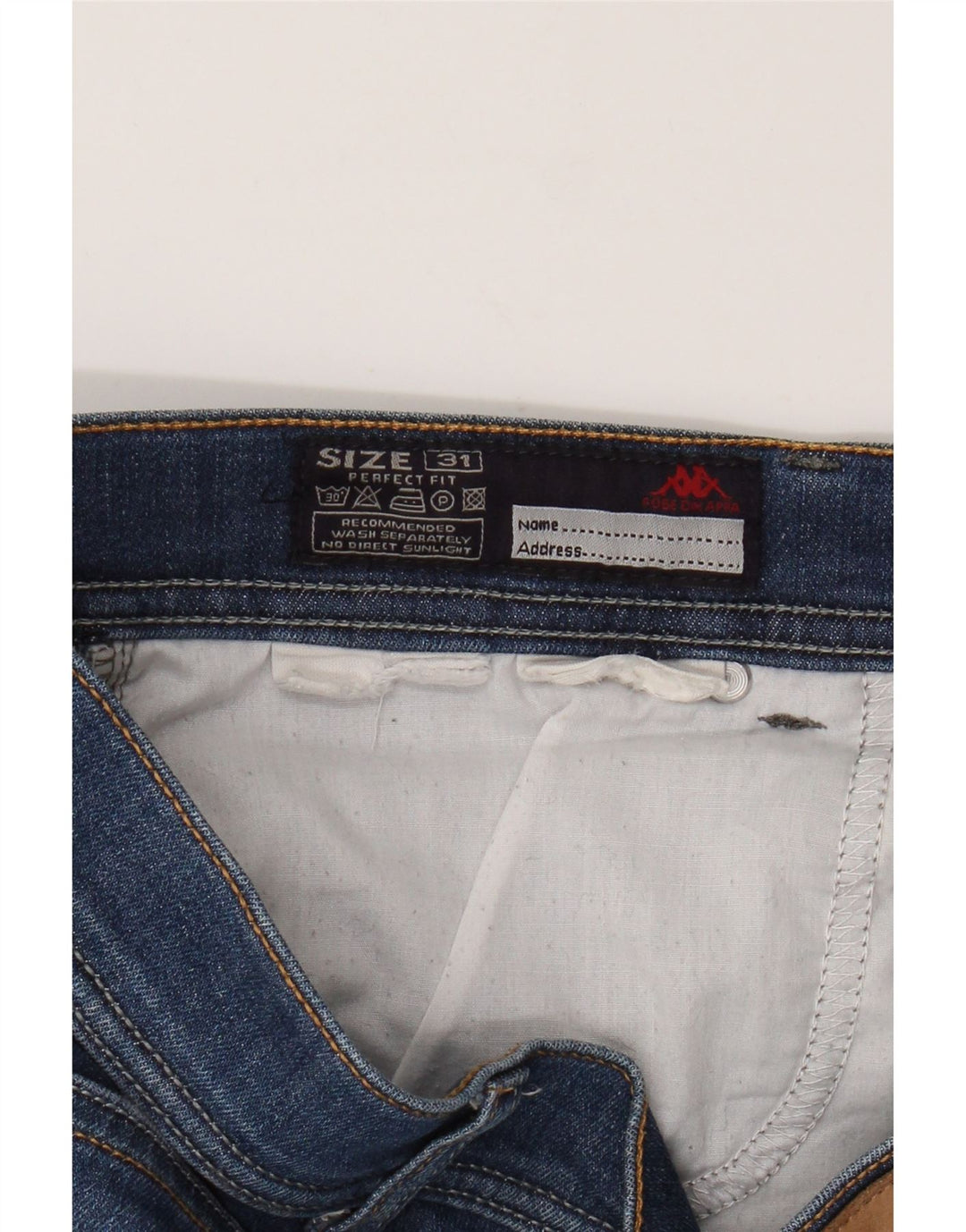 KAPPA Womens Perfect Fit Straight Jeans W31 L27 Blue Vintage Kappa and Second-Hand Kappa from Messina Hembry 