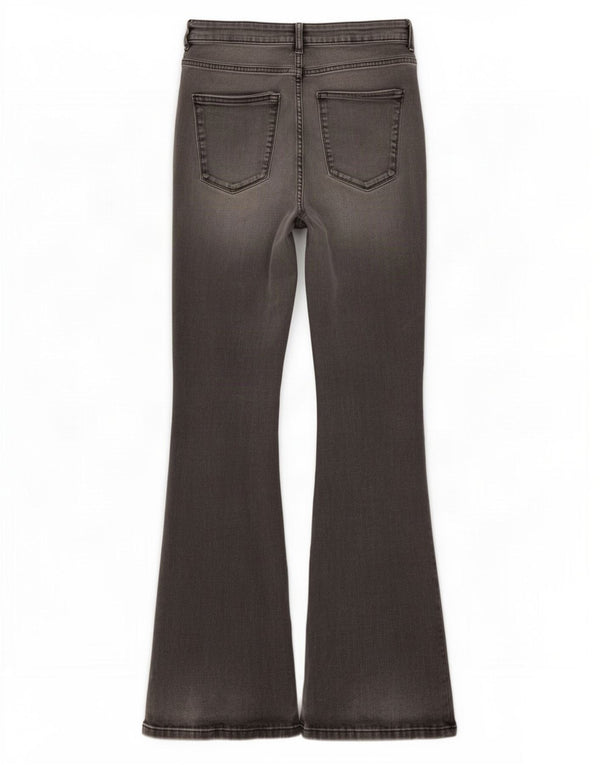 Zara Jean évasé skinny pour femme EU 40 Medium W30 L33 Gris Coton