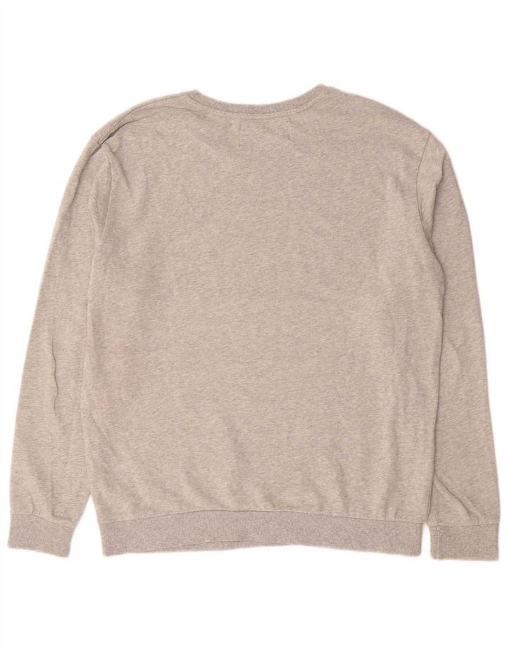 Zara Homme Graphic Sweatshirt Jumper XL Gris Coton