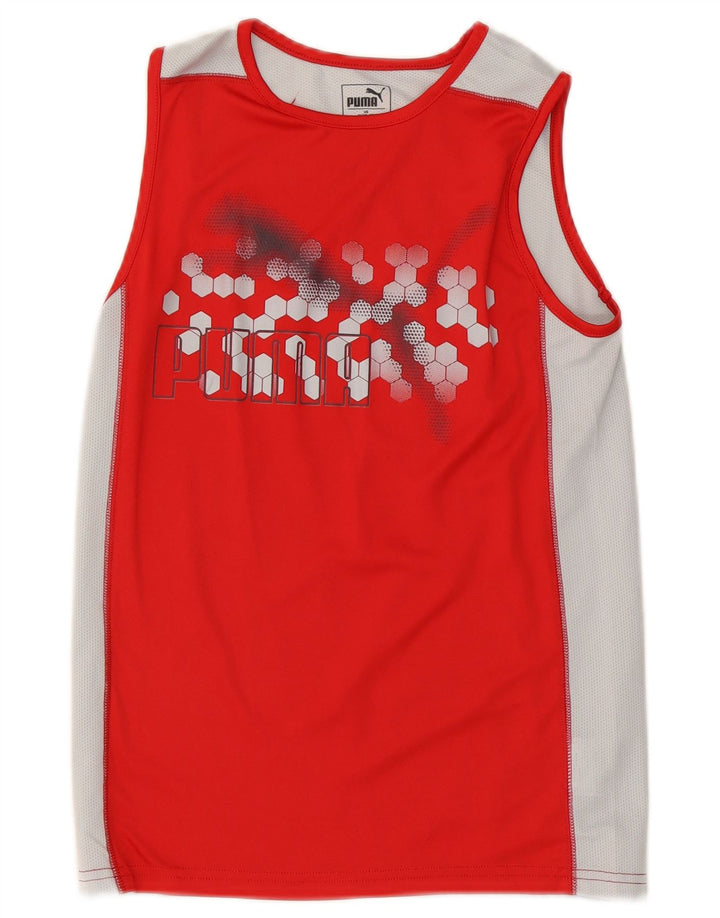 Puma Débardeur Graphique Garçon 10-11 Ans Polyester Colorblock Rouge Moyen