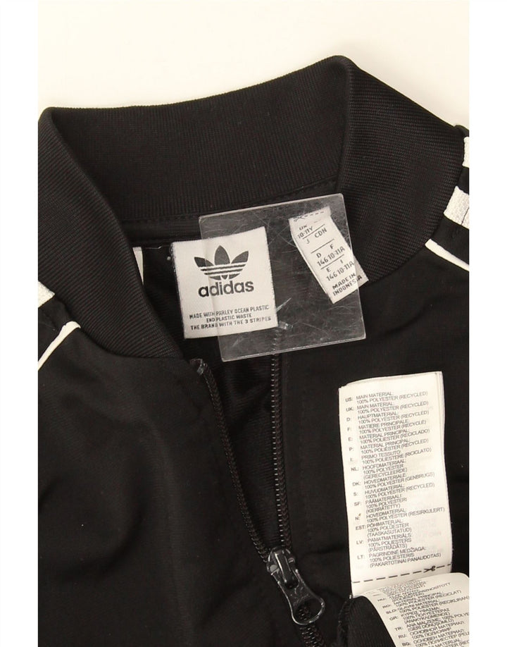 ADIDAS Veste de Survêtement Garçon 10-11 ans Noir Polyester