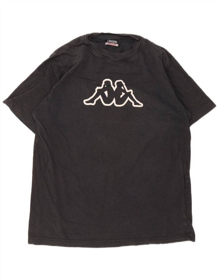 Kappa T-Shirt Graphique Homme Noir Moyen Coton