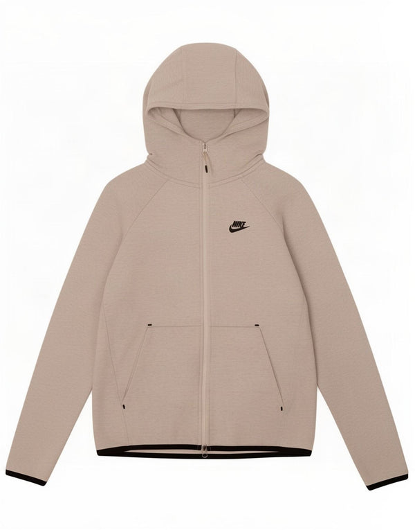 Nike Pull à capuche zippé pour homme Petit coton moucheté gris