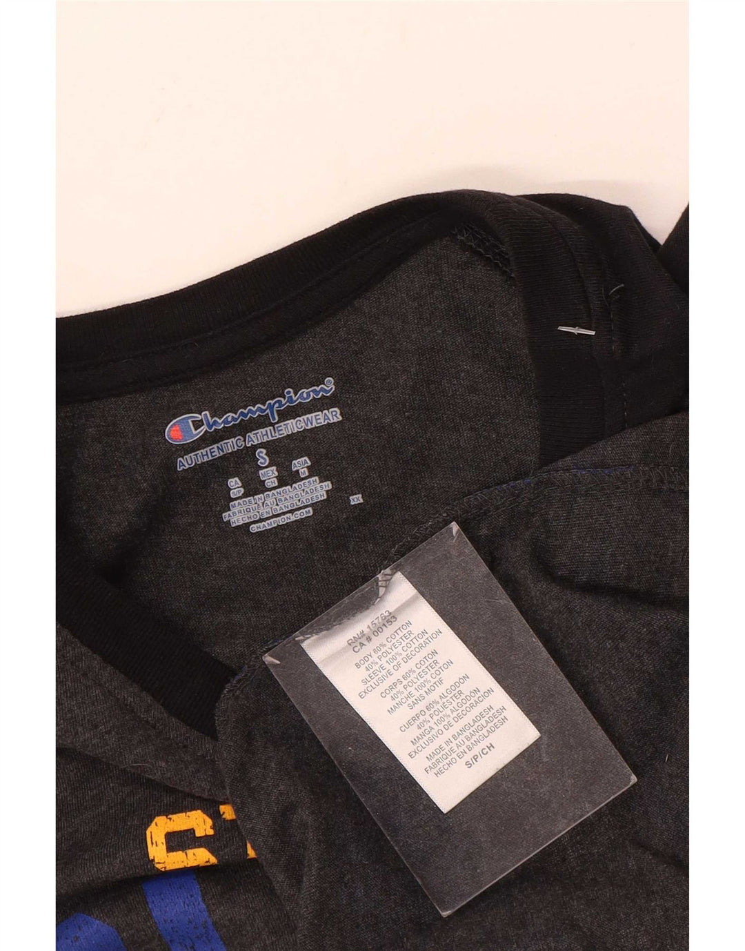 Champion Haut graphique à manches longues pour homme en coton color block Gris Taille S