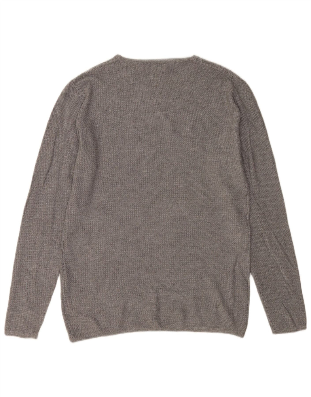 ZARA Pull Col Rond Homme Gris Moyen Viscose
