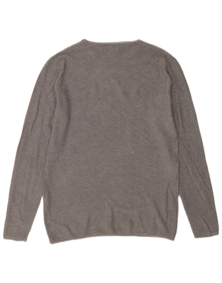 ZARA Pull Col Rond Homme Gris Moyen Viscose