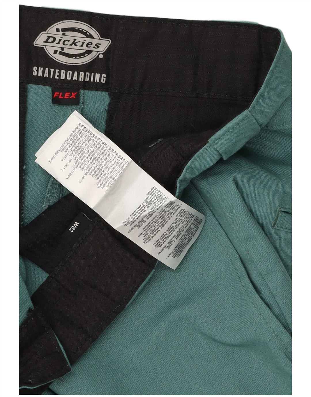 Dickies Short Chino Flex W32 Homme Vert Moyen Coton