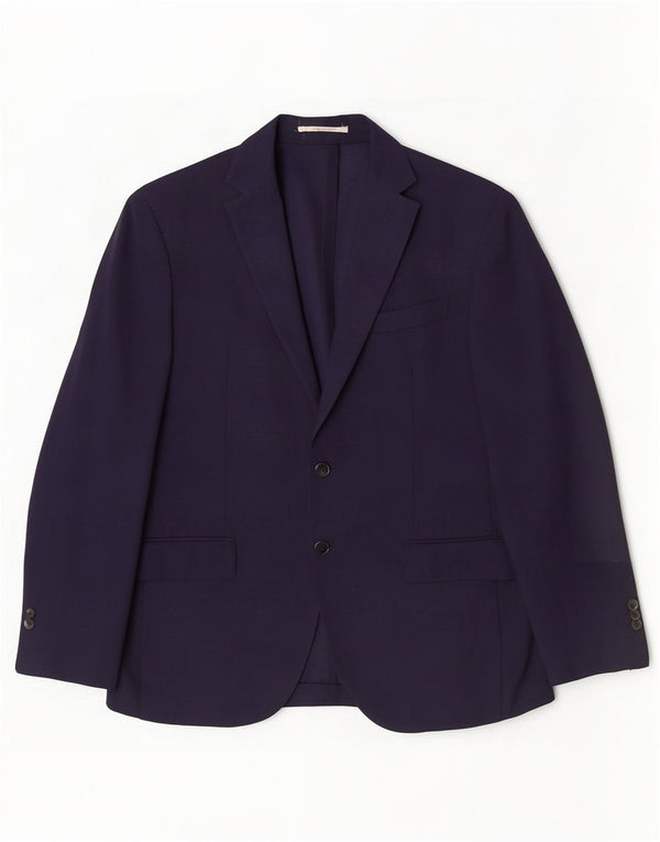 Boggi Veste Blazer 2 Boutons Homme IT 52 XL Bleu Marine Laine Vierge