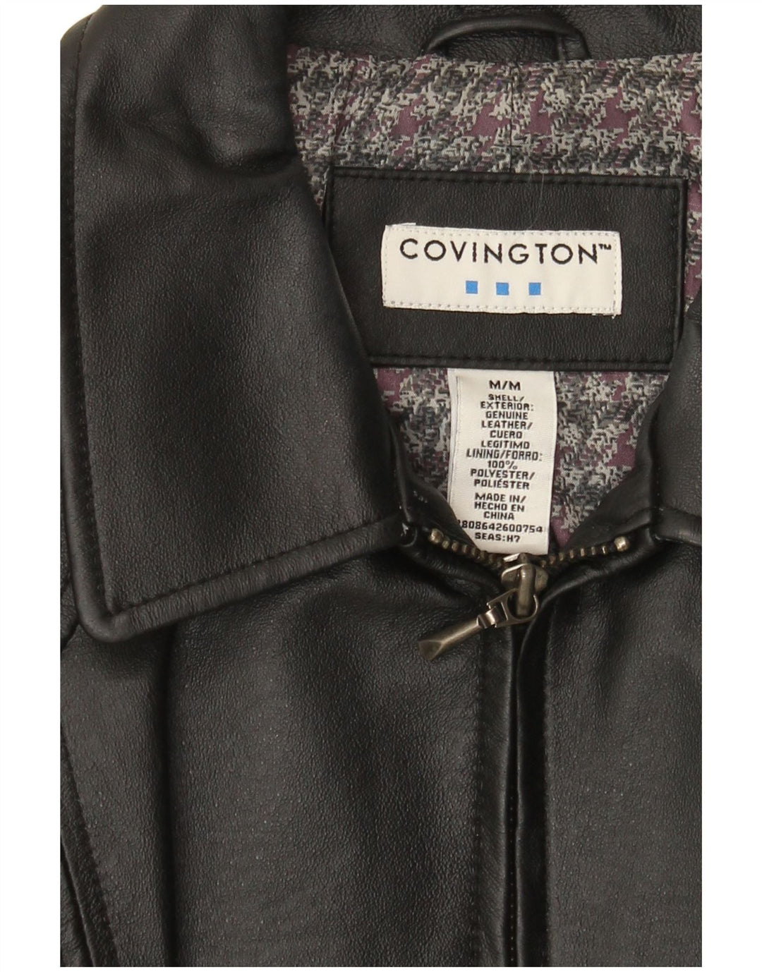 Covington Veste en cuir pour femme UK 14 Cuir noir moyen