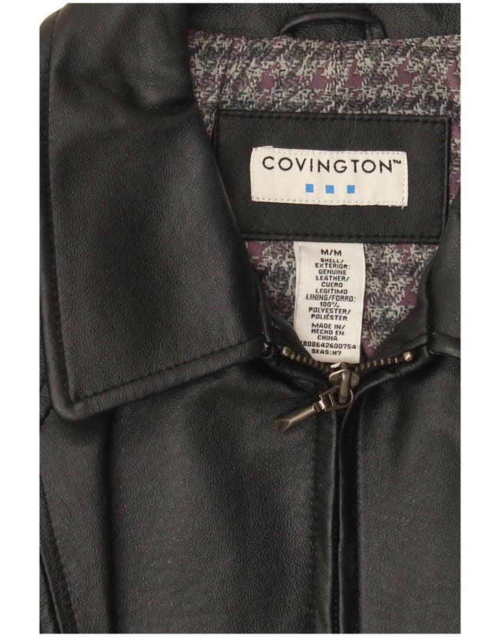 Covington Veste en cuir pour femme UK 14 Cuir noir moyen
