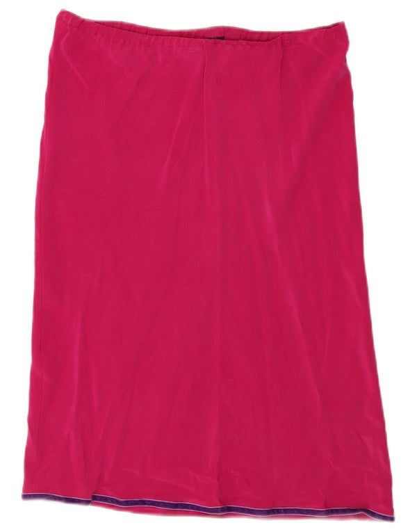 Jupe droite Boden pour femme UK 10 Small W32 Soie rose