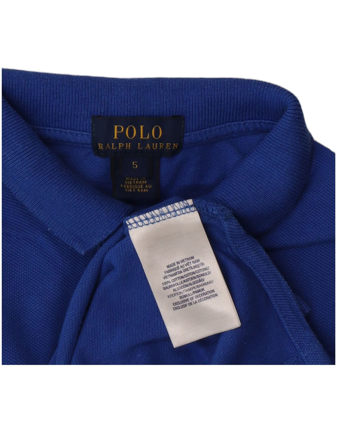 Polo Ralph Lauren Polo Garçon 4-5 ans Bleu Coton