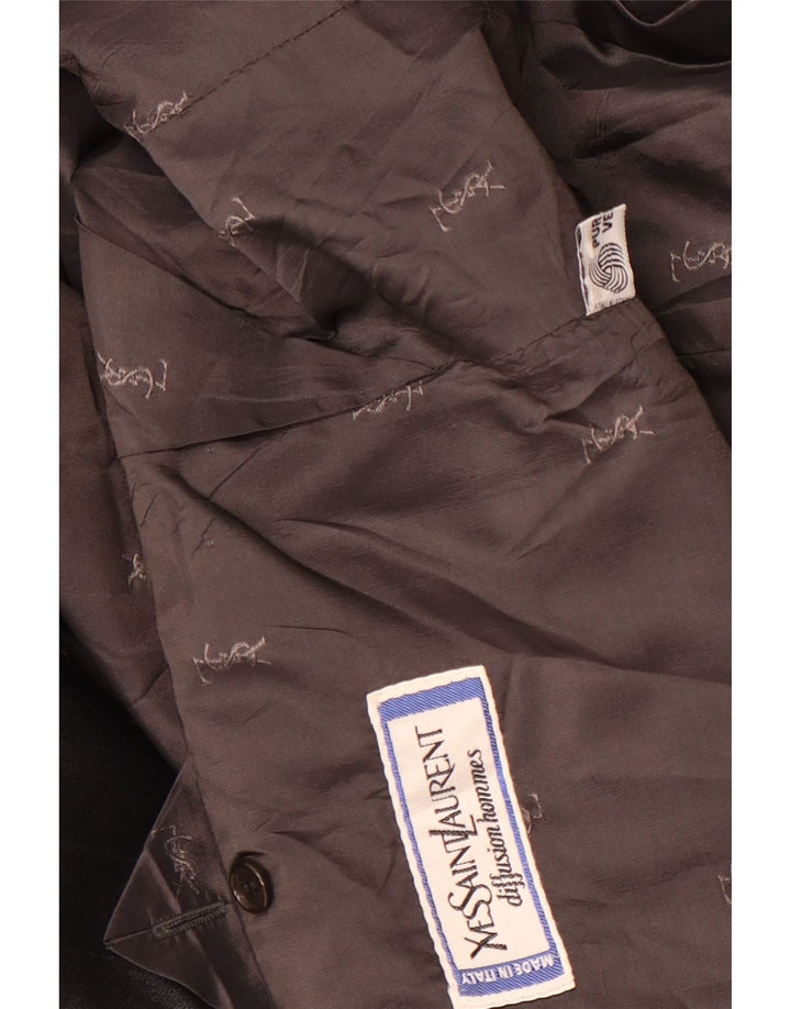 Yves Saint Laurent Veste Blazer Homme UK 38 Gris Moyen Rayé