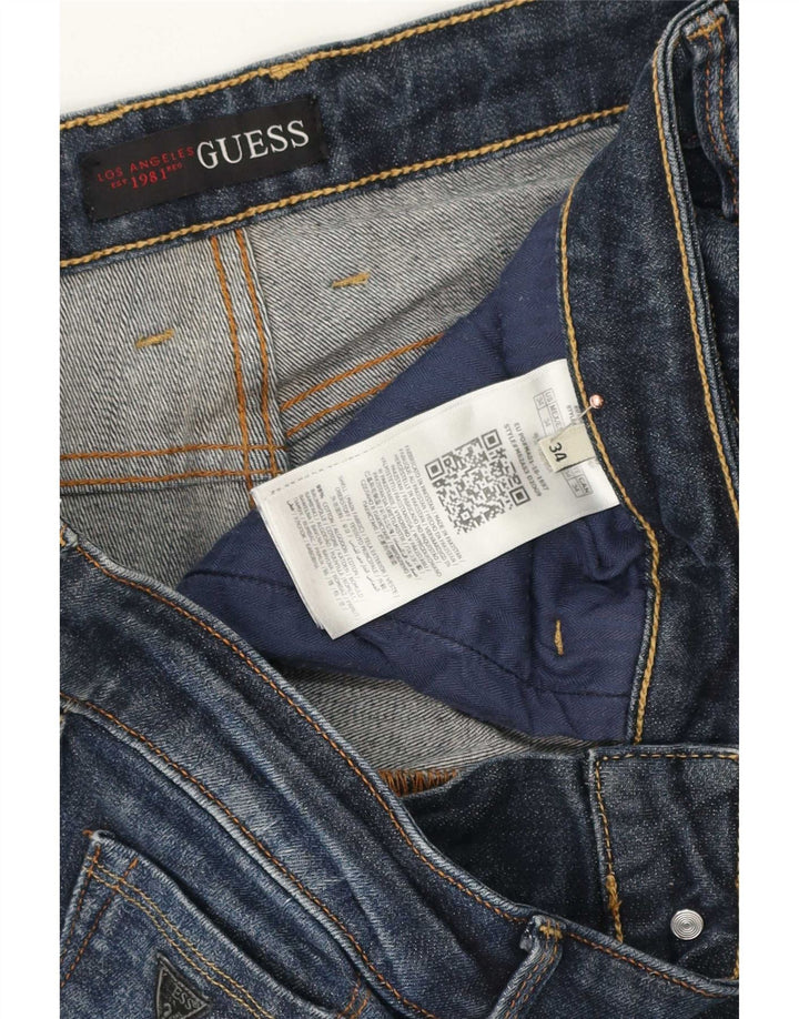 Guess Jean Slim Homme W34 L34 Bleu Marine Coton