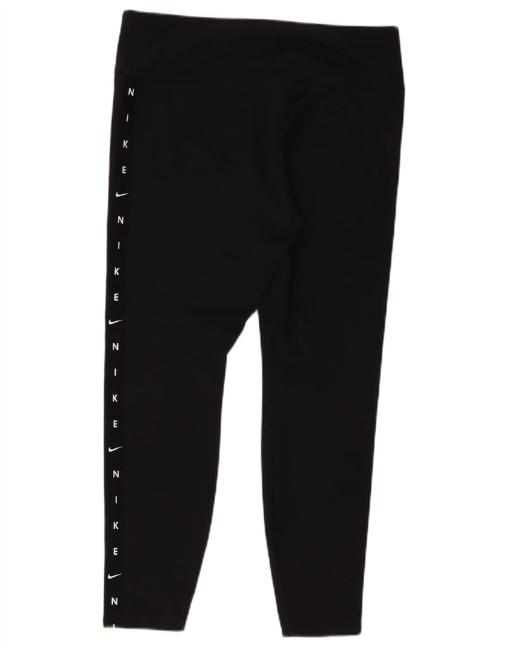 Legging Nike Dri Fit Graphic pour femme UK 14 Large Noir Polyester