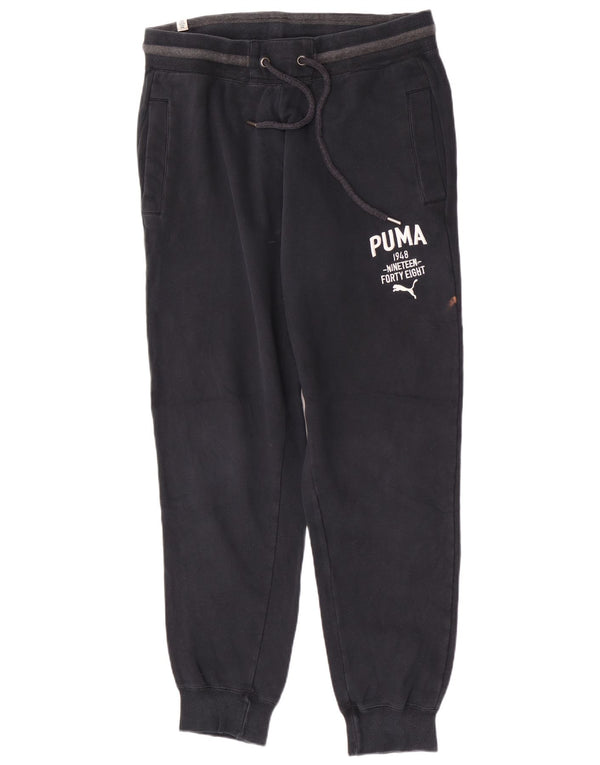 Puma Pantalon de survêtement graphique pour homme Taille L Noir Coton