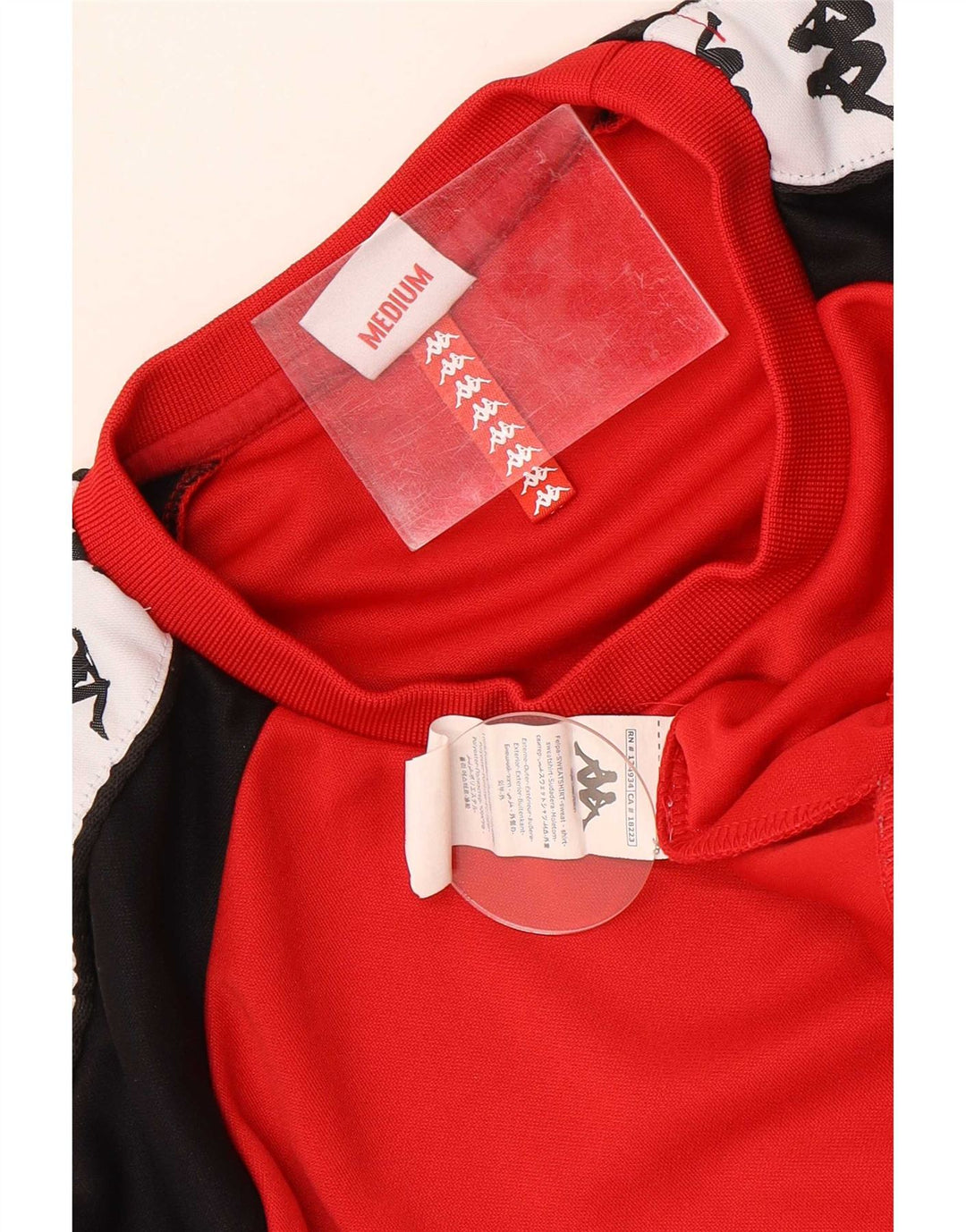 Kappa Sweat-shirt graphique pour homme en polyester color block rouge moyen