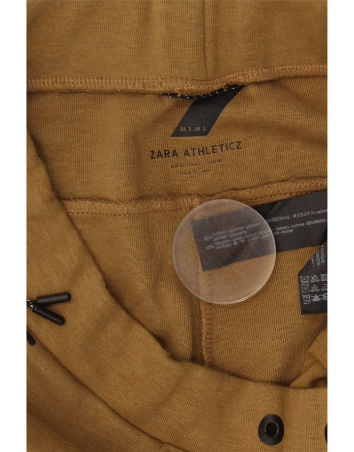 Zara Pantalon de survêtement pour homme Pantalon de jogging Large Marron Polyester