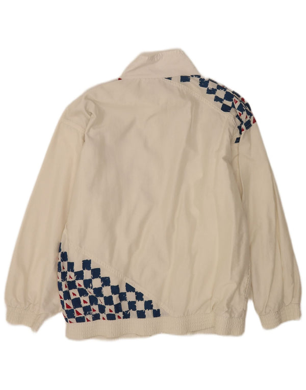 Tactel Veste de Survêtement Homme Petit Blanc Géométrique Polyamide