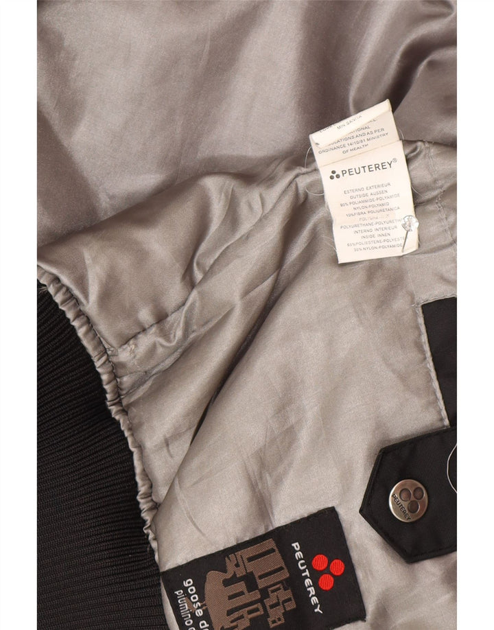 PEUTEREY Veste Bomber Homme UK 40 Large Noir Polyamide