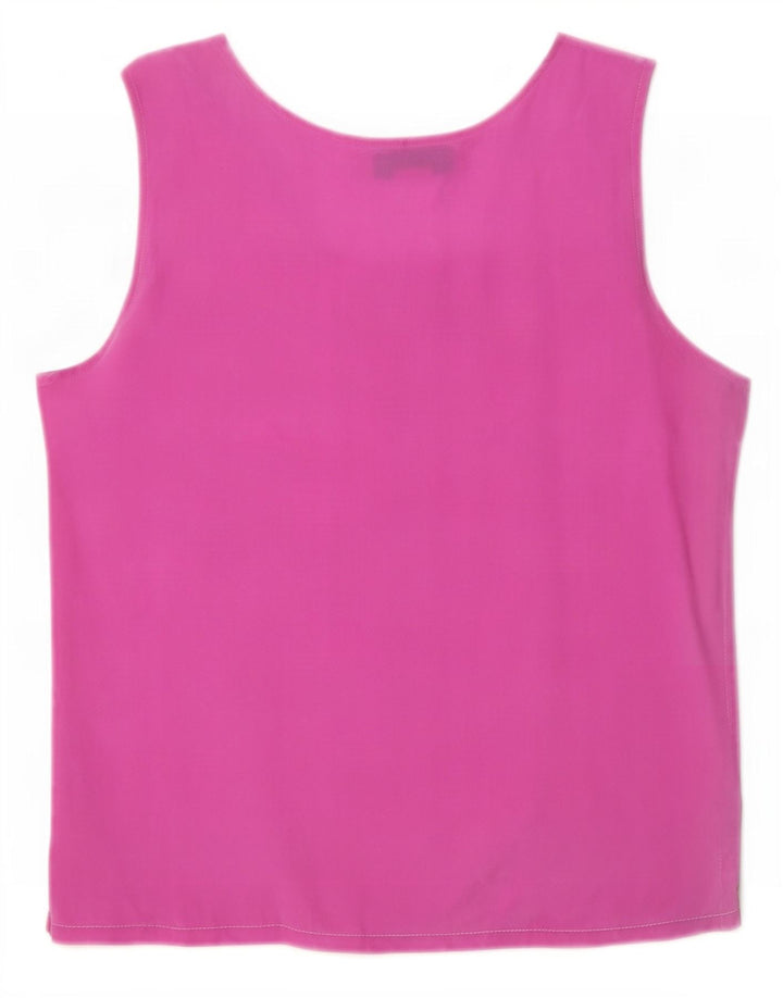 Blunauta Femme Chemisier Sans Manches Top IT 46 Grande Soie Rose