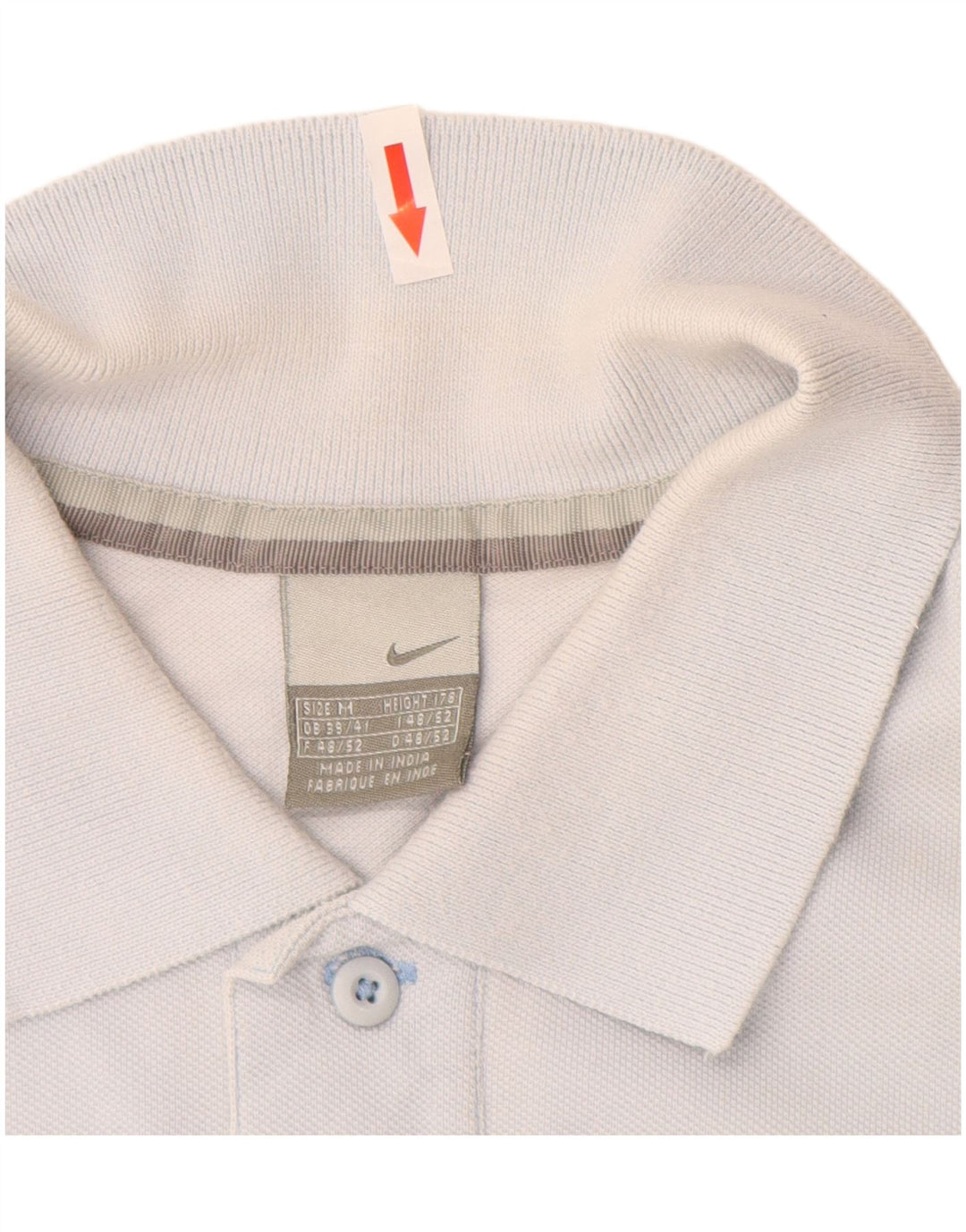 Polo Nike Homme UK 39/41 Bleu Moyen Coton