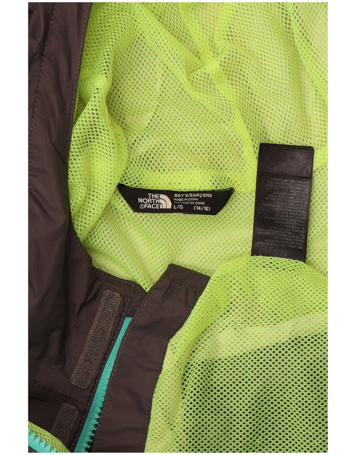 THE NORTH FACE Veste de pluie à capuche pour garçon 14-15 ans Large Noir Nylon