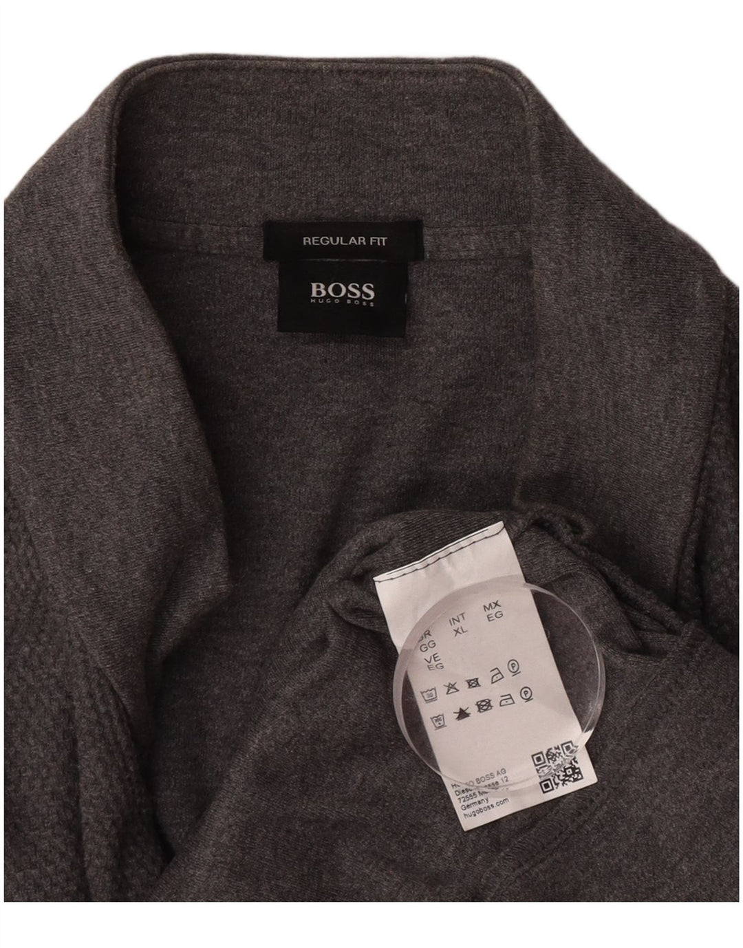 Hugo Boss Homme Regular Fit Cardigan Pull XL Gris Coton