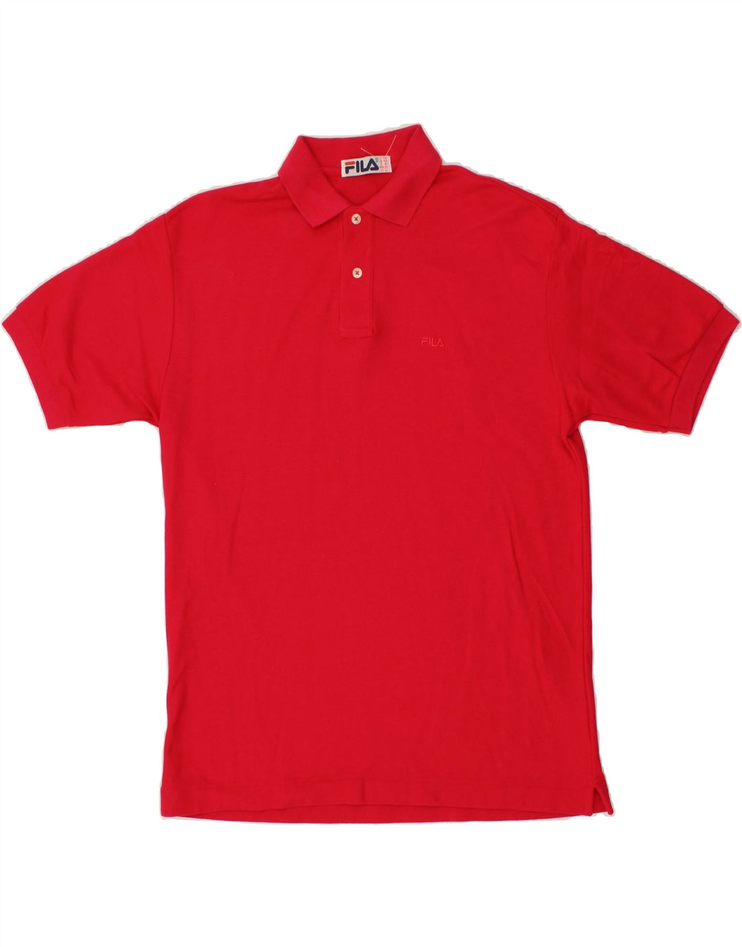 FILA Mens Polo Shirt IT 48 Medium Red Cotton Vintage Fila and Second-Hand Fila from Messina Hembry 
